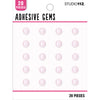 Pink Dome Gems / 20 Gemas Adhesivas Rosa