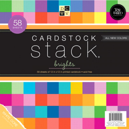 Bright Cardstock Stack 8 x 8  / Block de Cartulina Texturizada Descontinuado DCWV
