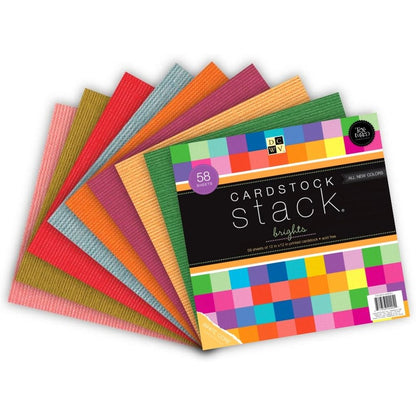 Bright Cardstock Stack 8 x 8  / Block de Cartulina Texturizada Descontinuado DCWV