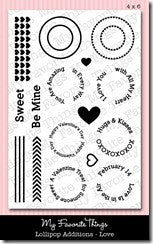 Lollipop Additions Love Stamps / Sellos de Polímero de Etiquetas Descontinuado My Favorite Things