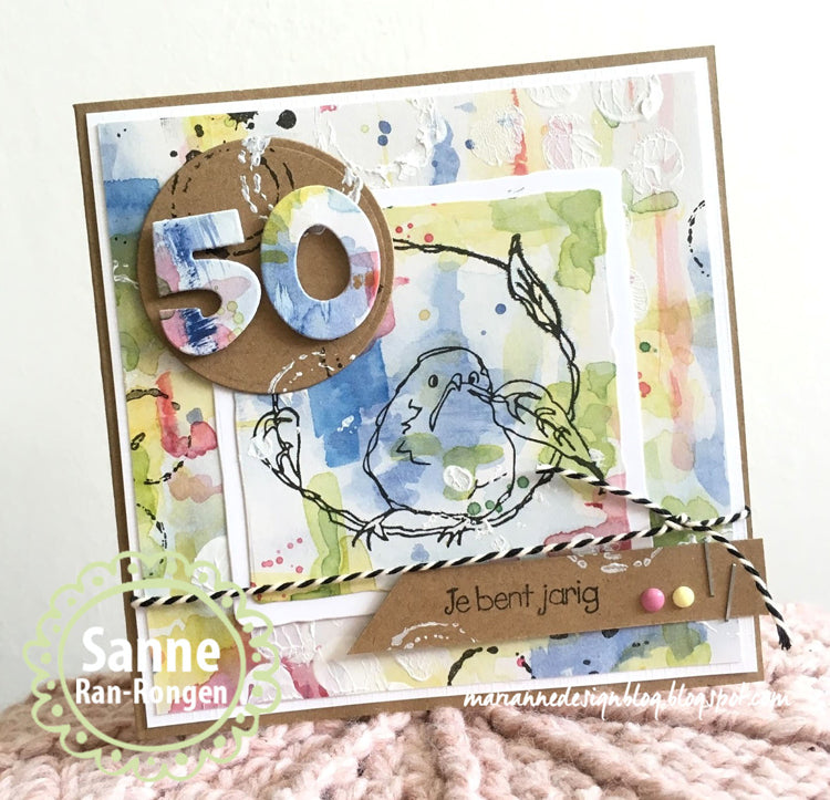 Party Numbers Die &amp; Stamp / Set de Suajes y Sellos Números de Fiesta Descontinuado Marianne design