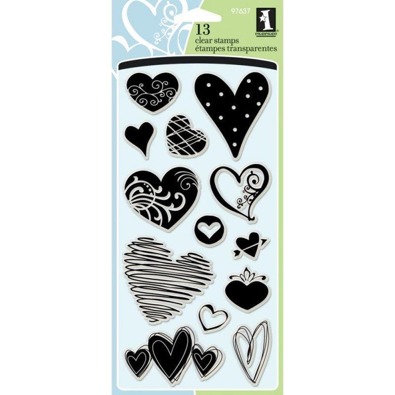 Sellos de Polímero de Corazones / Hearts 97637 Descontinuado Inkadinkado