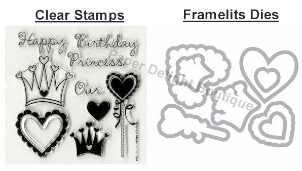 Princess Dies &amp; Stamps / Set de Suajes y Sellos de Polímero de Princesas Descontinuado Sizzix