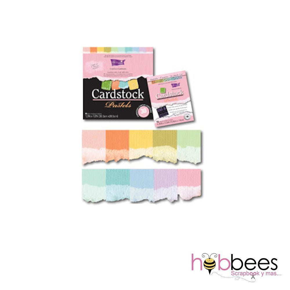 Pastels Cardstock Pad 12 X 12 / Cartulina Texturizada en Colores Pastel