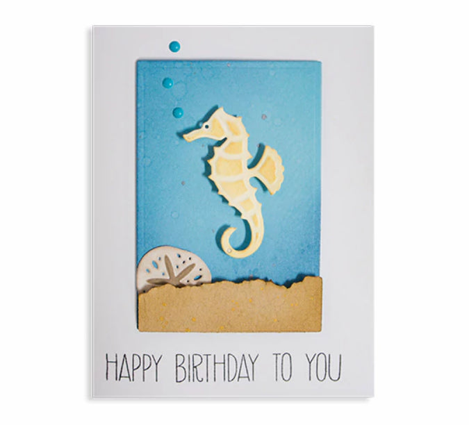 Shapeabilities Die D-Lites Seahorse &amp; Sand Dollar / Suaje de Caballito de Mar y Conchita Descontinuado Spellbinders