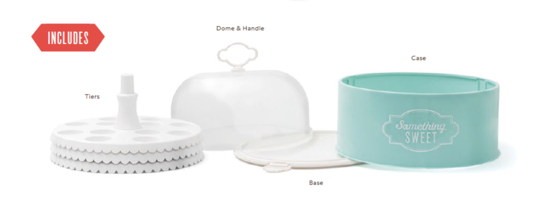 Magic Cupcake Caddy Sweet Tooth Fairy / Contenedor y Exhibidor para Postres Portátil Descontinuado Sweet Tooth Fairy