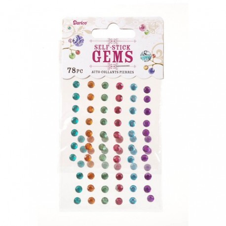 Self-Stick Gems Vibrant / Piedras con Autoadhesivo Vibrantes (78 piezas)