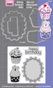 Set de Suajes y Sellos Cling de Cumpleaños / Happy Birthday Descontinuado Sizzix