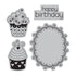 Set de Suajes y Sellos Cling de Cumpleaños / Happy Birthday Descontinuado Sizzix