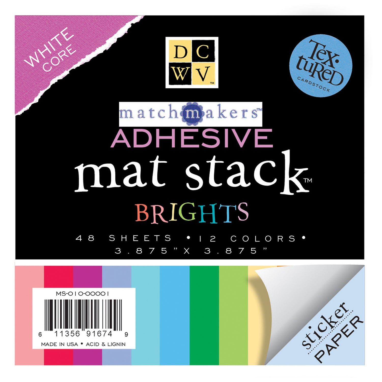 Adhesive Cardstock With Core / Cartulina Adhesiva de Colores Descontinuado DCWV