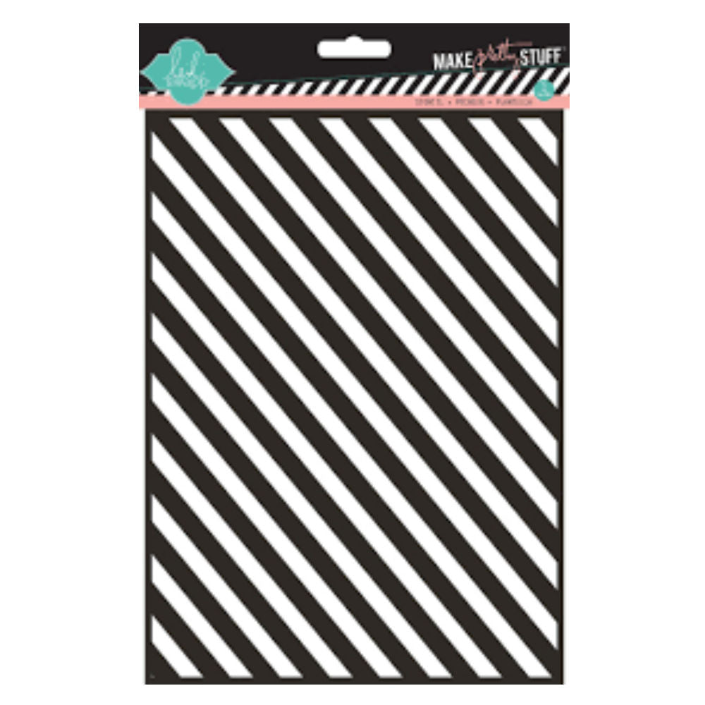 Diagonal Lines Stencil / Plantilla De Lineas Diagonales Descontinuado Heidi Swapp