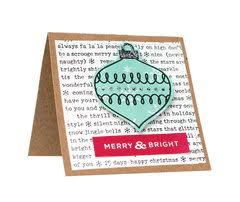 Merry &amp; Bright Acrylic Stamp / Sello Acrílico Luz de Navidad Sellos American Crafts