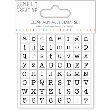 Clear Alphabet Stamp Set / Set de Sellos Transparentes de Alfabeto Descontinuado Simply Creative