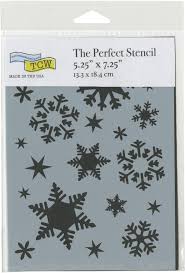 Snowflakes Stencil  / Plantilla de Copos de Nieve