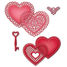 Shapeabilities Dies Lace Hearts / Suajes de Corte Corazones Caladitos Descontinuado Spellbinders