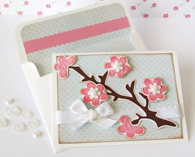 Cherry Blossoms Dies and Emboss / Suaje y Realce Flor de Cerezo Descontinuado Spellbinders