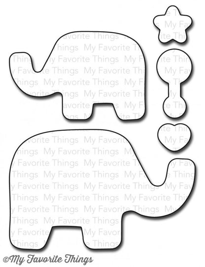 Beautiful Baby Dies / Suaje de Corte de Elefante Descontinuado Die Namics