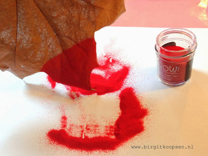 Cardinal Red Embossing Powder / Polvo de Embossing Rojo Descontinuado Wow!