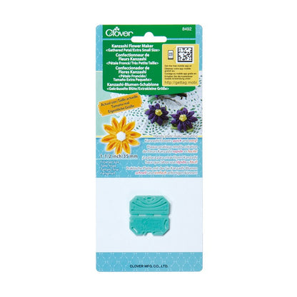 Plantilla para hacer flores de tela / Kanzashi Gathered petal extra small Descontinuado Clover