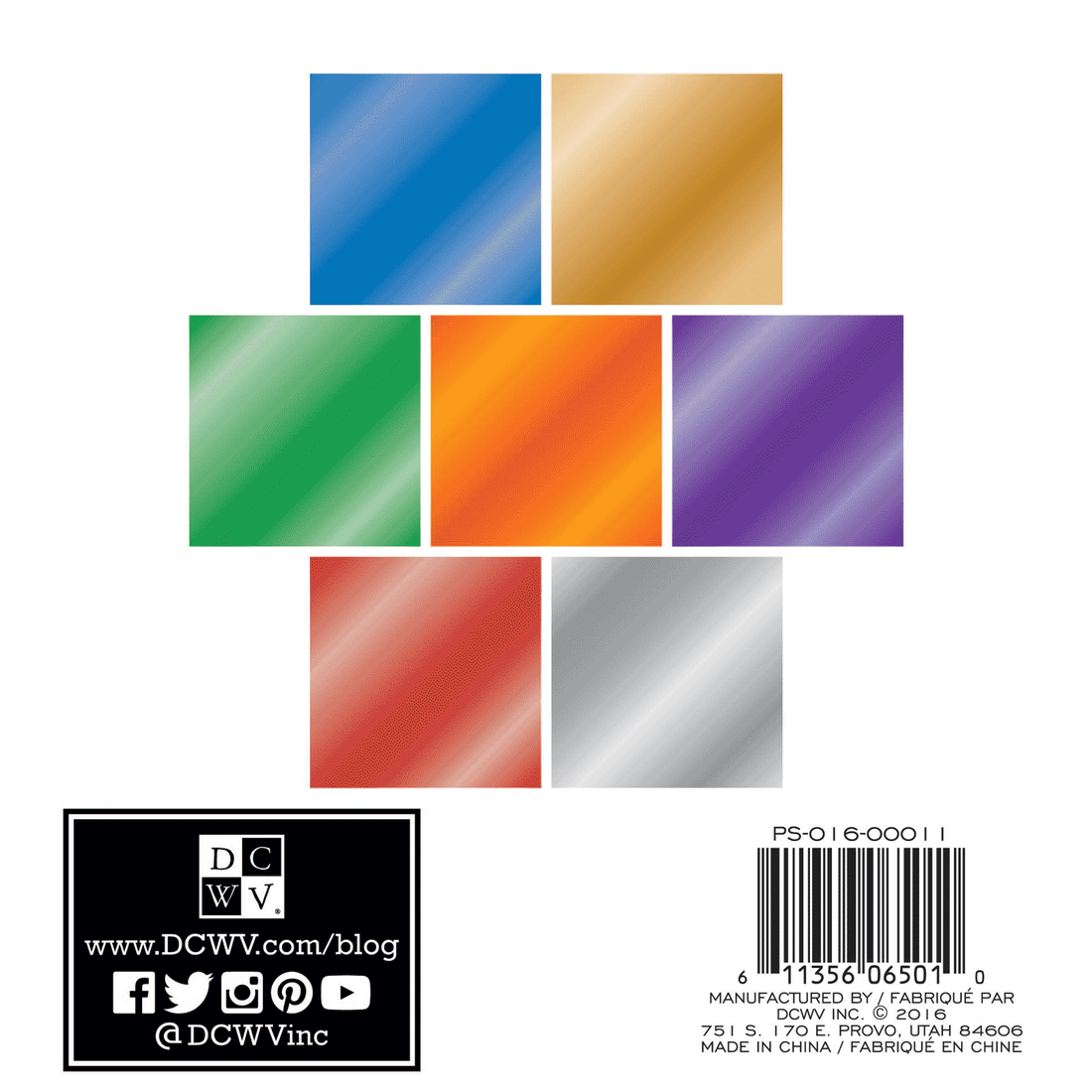 Foiled Cardstock Stack / Block de Cartulina Metalizada Descontinuado DCWV