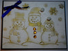 Three Snowmen Embossing Folder / Folder de Grabado Muñecos de Nieve