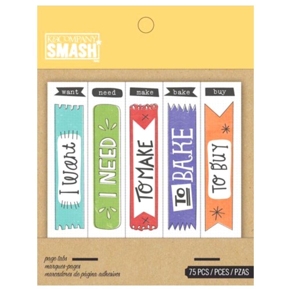 Flag Smash Tabs / Pestañas Adhesivas para Agendas Descontinuado K &amp; Company