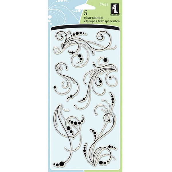 Sellos de Polímero Torbellino  / Dot Flourishes 97634 Descontinuado Inkadinkado