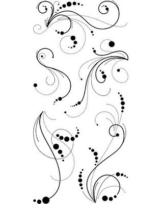 Sellos de Polímero Torbellino  / Dot Flourishes 97634 Descontinuado Inkadinkado