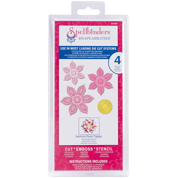 Suaje de Corte de Flor Anemonas  / Anemone Flower Topper Descontinuado Spellbinders