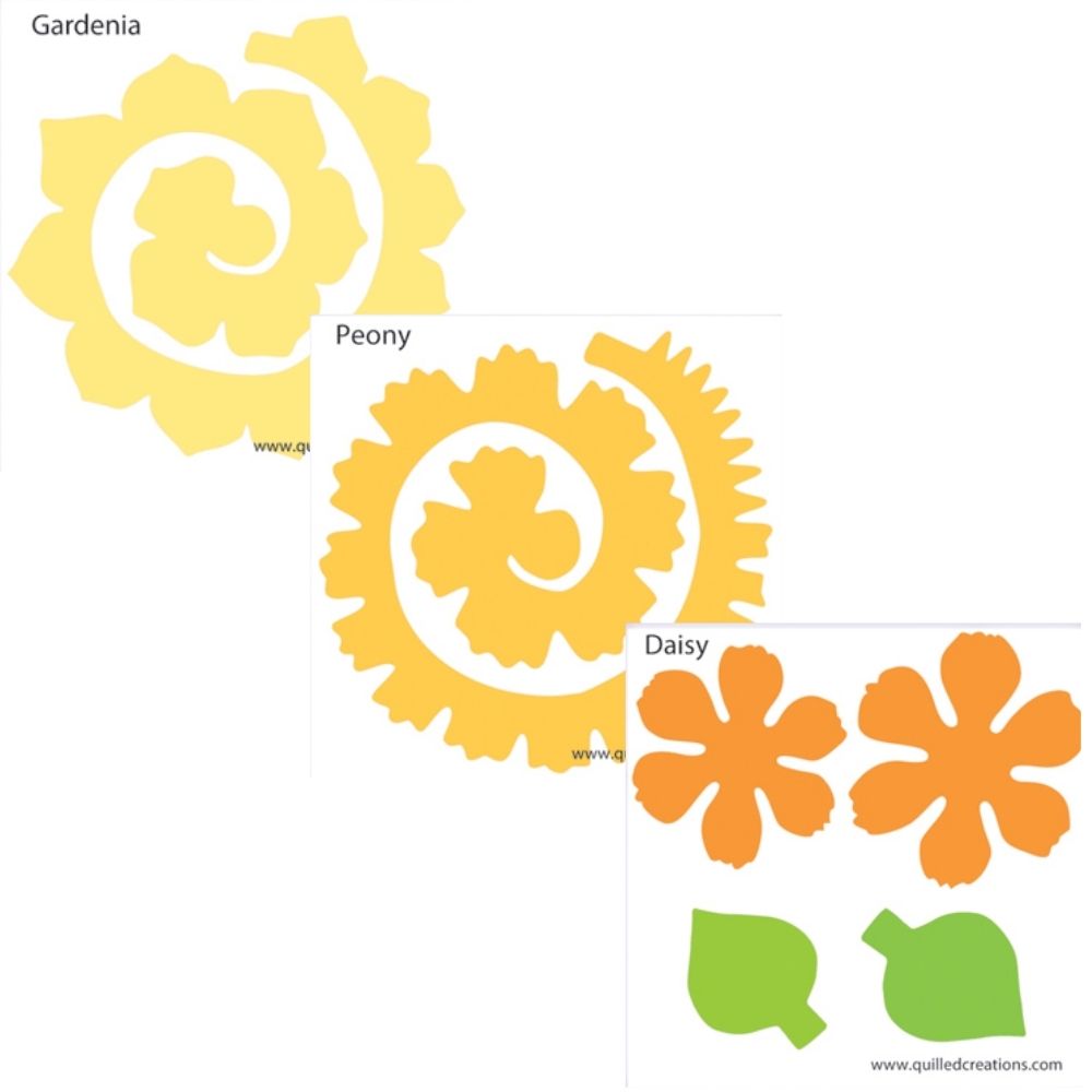 Quilling Garden Favorites Die / Suaje para Filigrana de Flores Descontinuado Quilled Creations