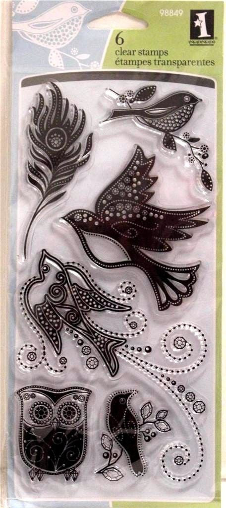 Sellos de polímero de Aves / Gem Stone birds 98849 Descontinuado Inkadinkado