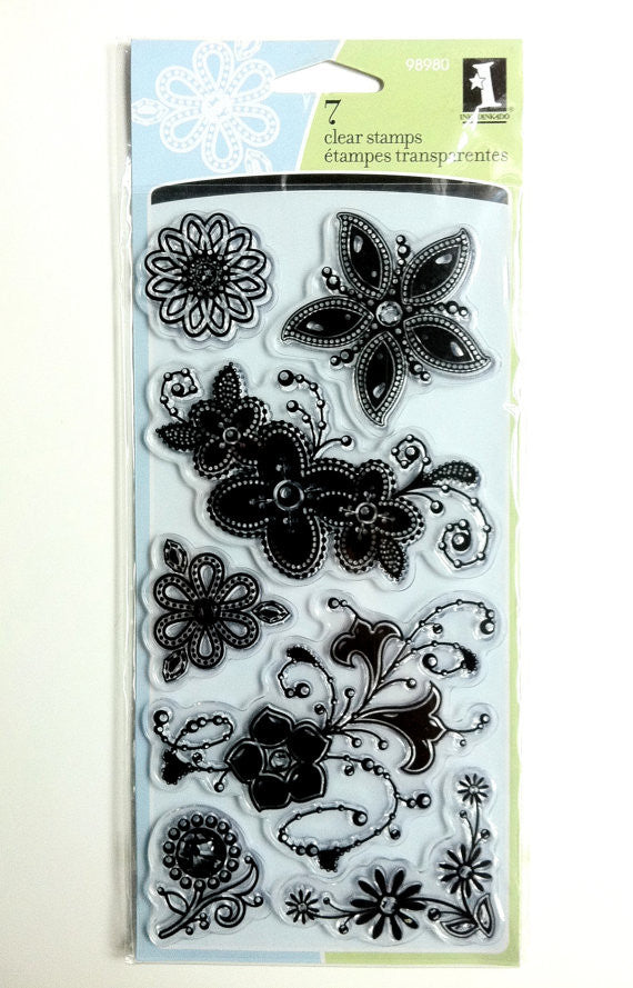 Sellos de Polímero Flores Preciosas / Gem Stone Flowers 98980 Descontinuado Inkadinkado