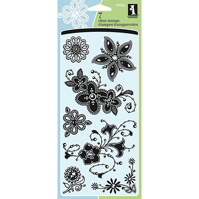 Sellos de Polímero Flores Preciosas / Gem Stone Flowers 98980 Descontinuado Inkadinkado