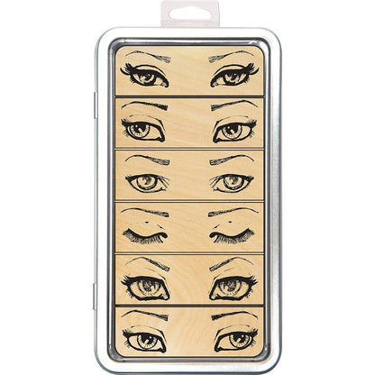 Glances Stamp Tin Set / Sellos Lata Miradas Descontinuado Jane Davenport