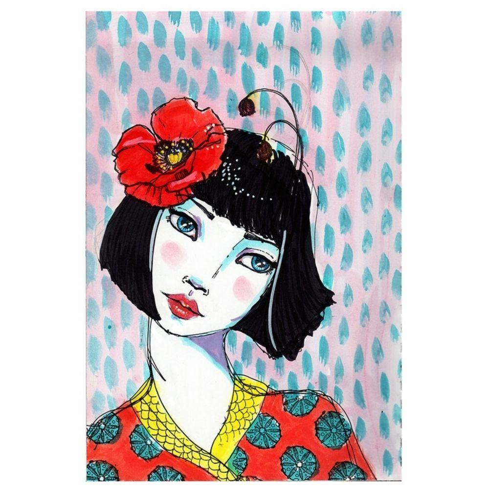 Glances Stamp Tin Set / Sellos Lata Miradas Descontinuado Jane Davenport