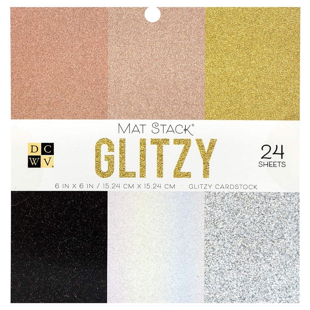 Glitzy Metallics Cardstock / Cartulina Glitter Metalizada 6 x 6"