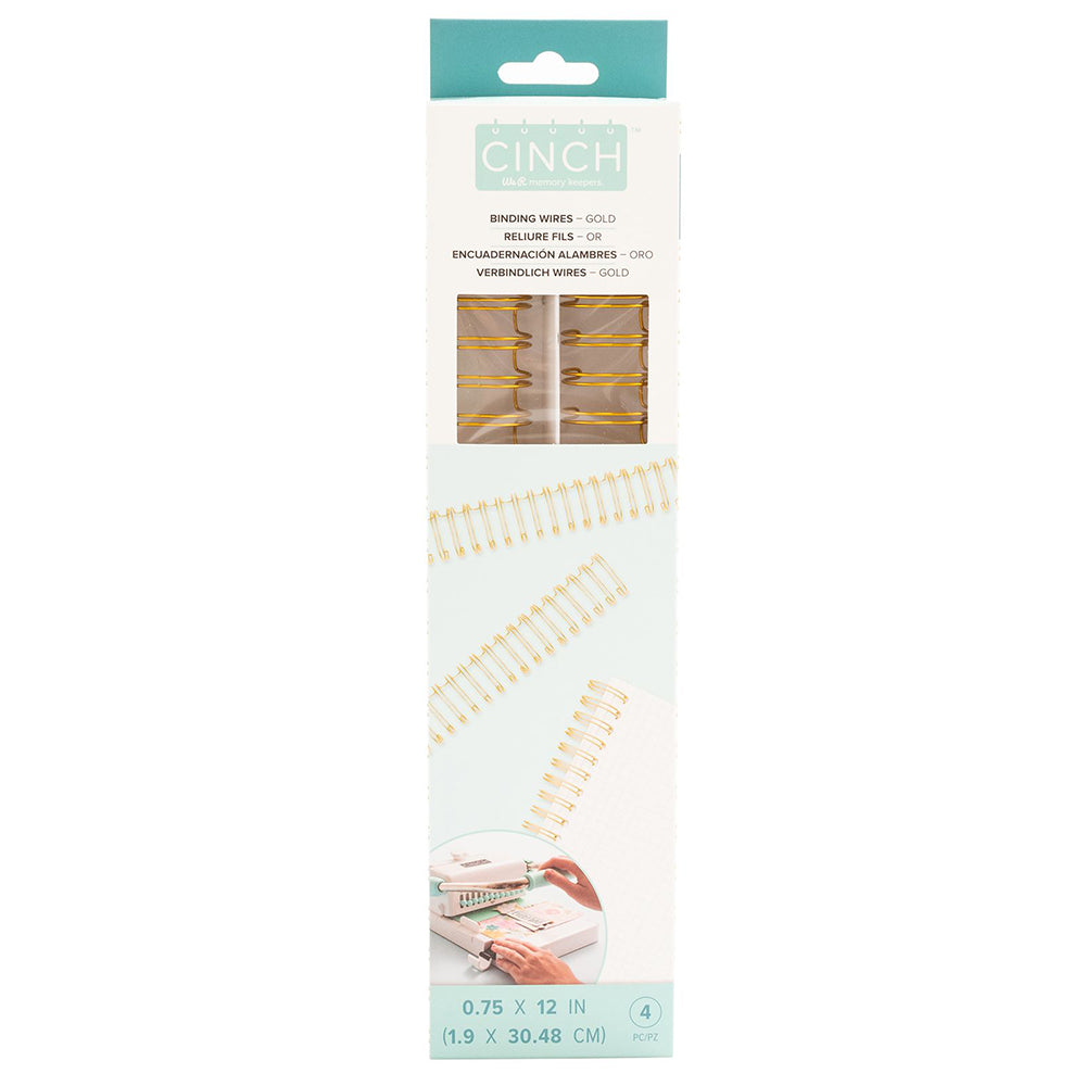 Cinch Wires Gold  .75" / 4 Arillos Dorados Arillos para Engargolar We R Memory Keepers