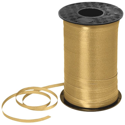 Crimped Curling Ribbon Gold / Listón Texturizado para Rizar Descontinuado Berwick