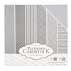 Patterned Cardstock 60 Pkg Gray / 60 Hojas de Cartulina Tonos Gris