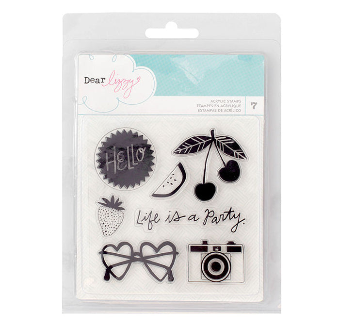 Dear Lizzy Happy Place Acrylic Stamps 