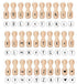 Wood Alphabet Stamps Kit / 30 Sellos de Madera de Alfabeto Descontinuado American Crafts