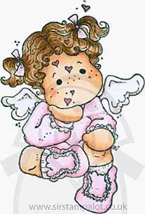 Stamp Cling Tilda With Floating Heart / Sello Cling Tilda Muñeca Descontinuado Magnolia