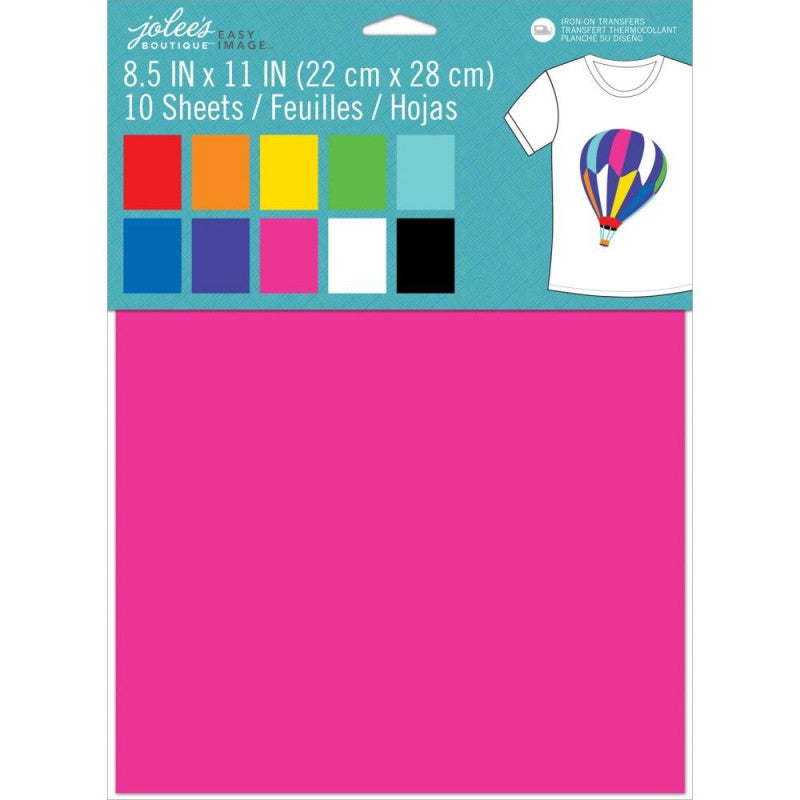 Transfer Sheets Rainbow / Hojas Cartas Planchables Tonos Arcoiris Viniles Jolee&