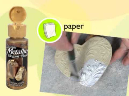 Dazzling Metallics Festive Green Acrylic Paint / Pintura Acrílica Verde Metálico Acrìlicos DecoArt