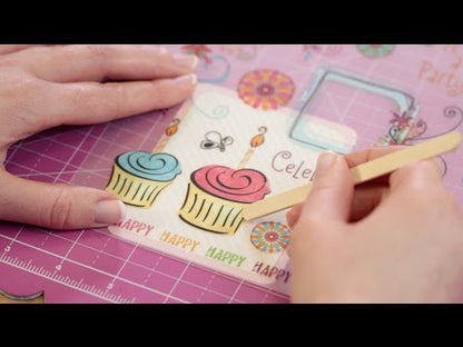 Wild Child Rub-Ons / 2 Hojas de Figuras Transferibles Adornos / Embellishments Pink Paislee