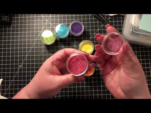 Lime Tinsel Embossing Powder / Polvo de Embossing Verde Lima Polvos de Embossing Ranger