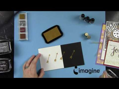 Delicata Ink Pad White Shimmer / Cojín de Tinta Metálica Blanco Tintas TSUKINEKO