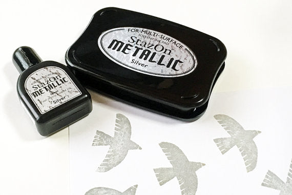 StazOn Metallic Solvent Ink Kit Silver / Tinta Plateada a Base de Solventes