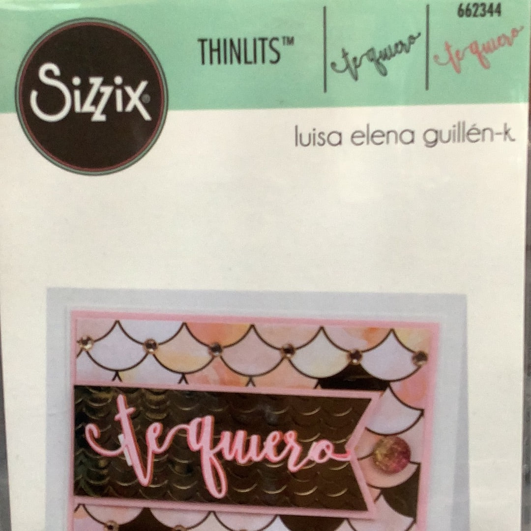Thinlits Te Quiero Die / Suaje Te Quiero Descontinuado Sizzix