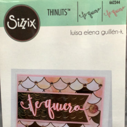 Thinlits Te Quiero Die / Suaje Te Quiero Descontinuado Sizzix